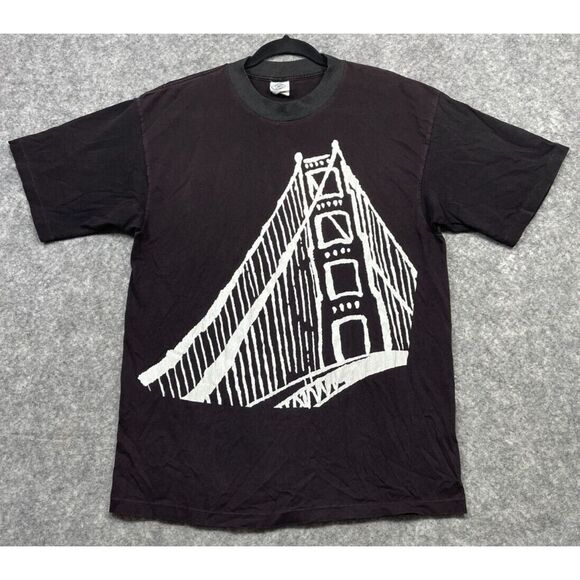 Whit's Line San Francisco Other - Vintage Whit's Line T Shirt San Francisco Golden Gate Bridge 1990 90s Black L